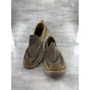 Skechers Relaxed Fit 64365 Men Sz 13 Light Brown Memory Foam Slip On Loafers